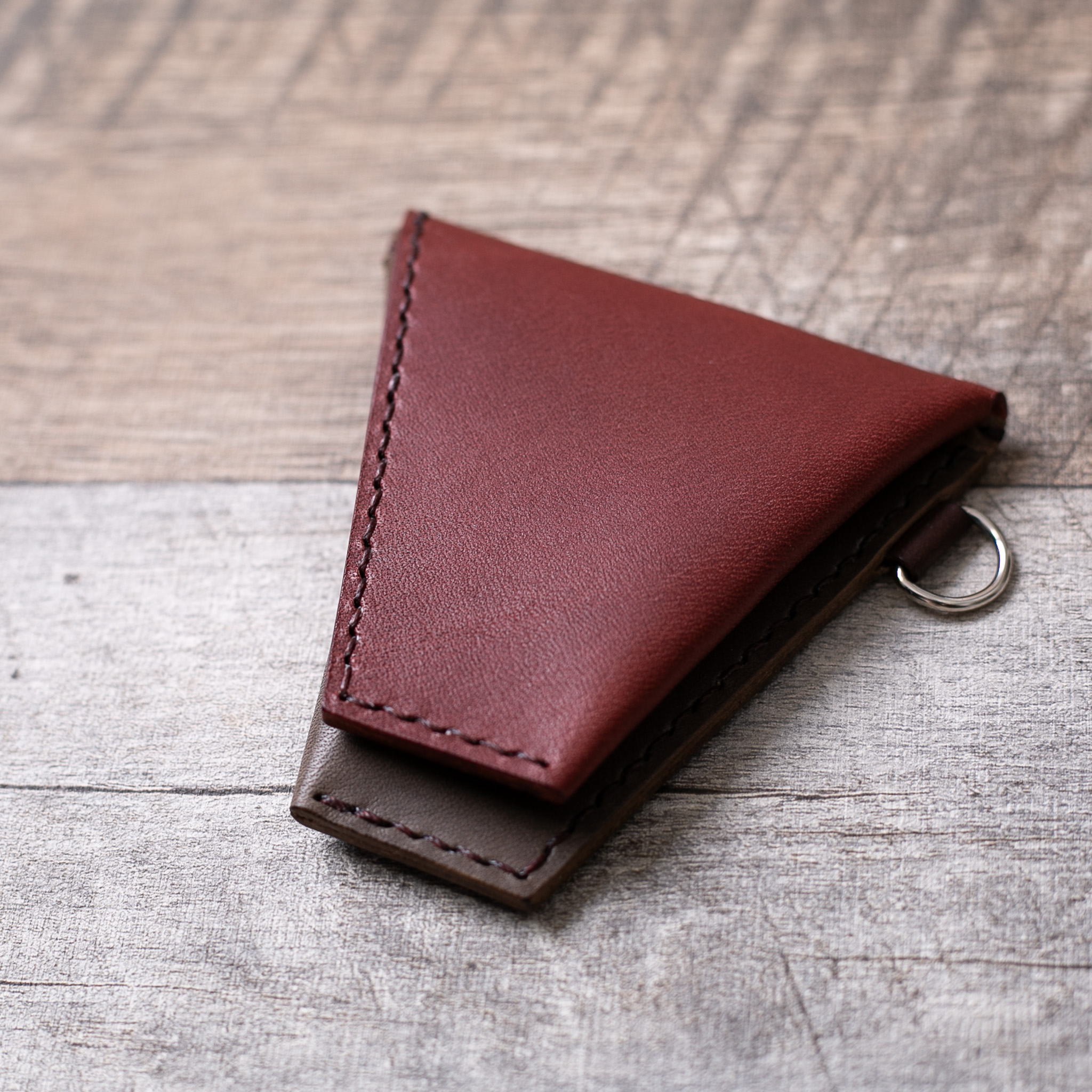 「ボルドー」を含む配色カスタムオーダーの事例紹介｜イタリアンレザー｜赤茶