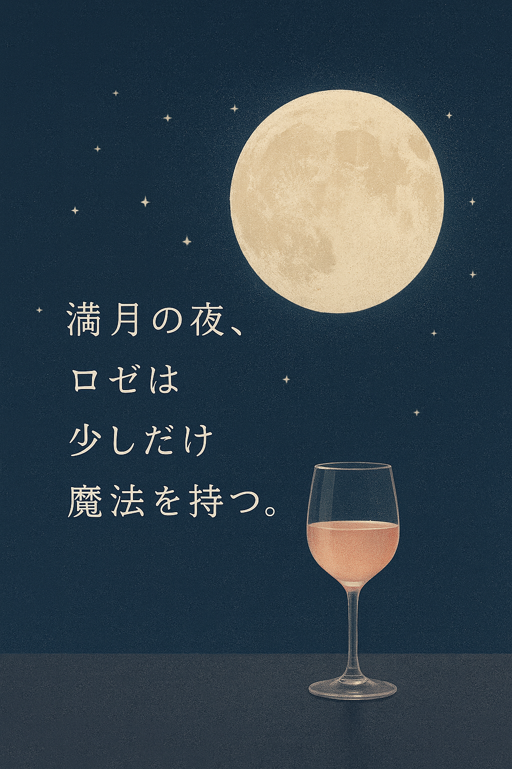 満月にロゼを飲むと、恋や願いが叶う?