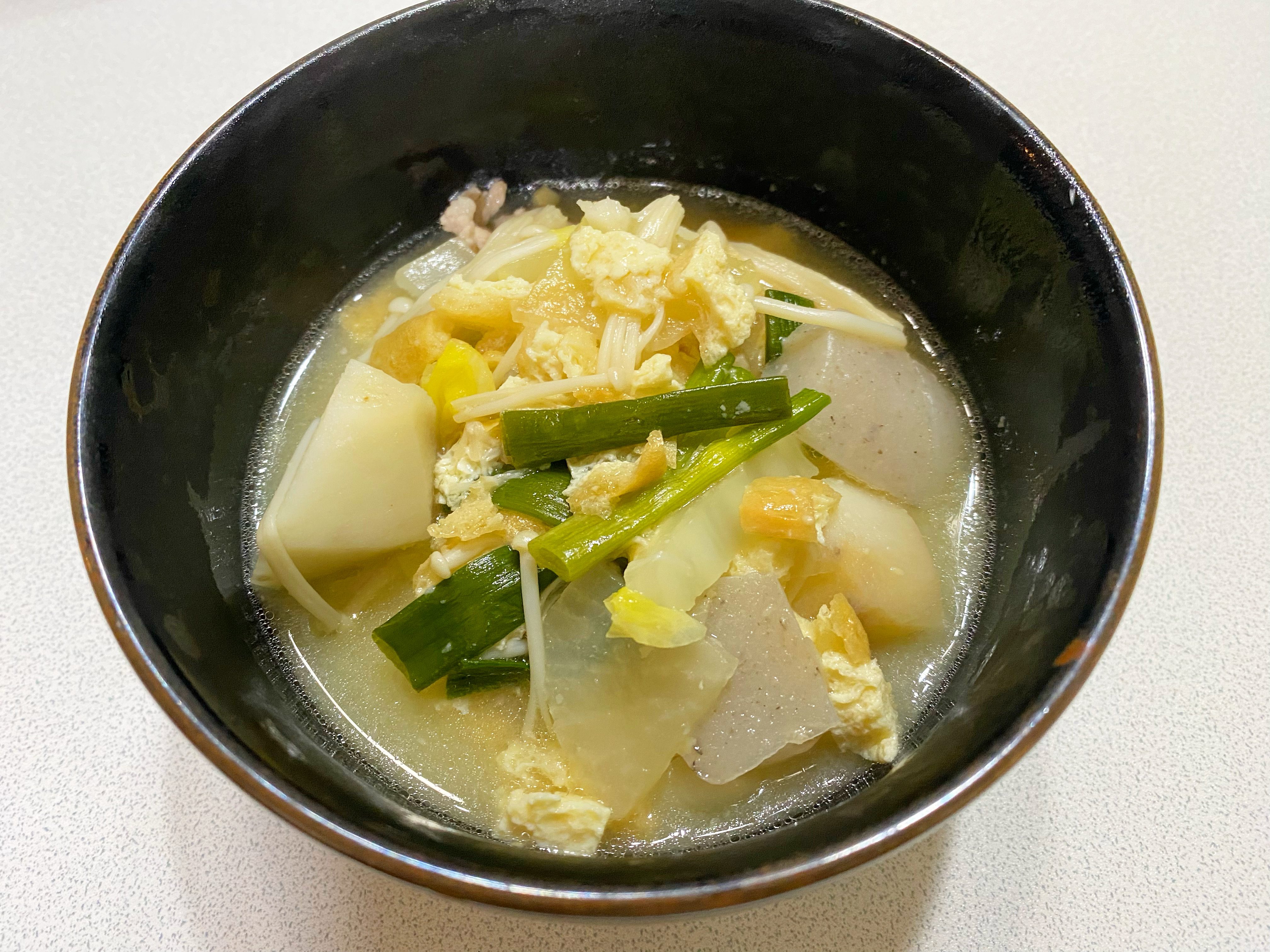 お野菜たっぷり豚汁🤍