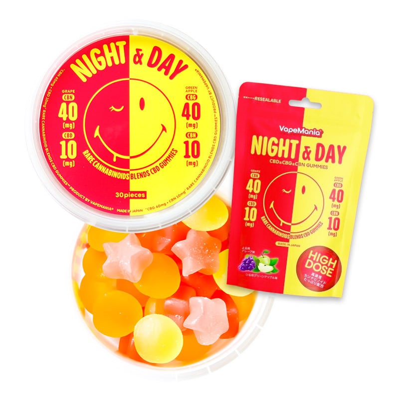 【レビュー】VapeMania CBDグミ「NIGHT & DAY」を試してみた｜