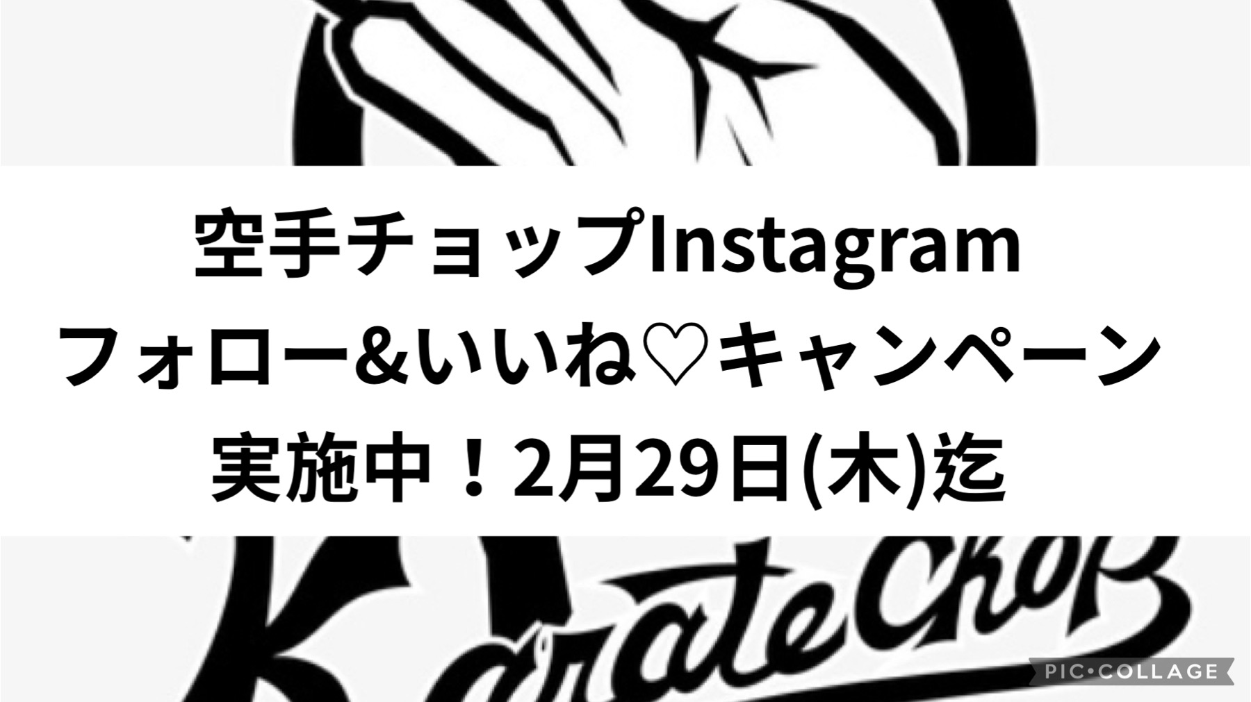 空手チョップInstagramフォロー&いいね♡プレゼントキャンペーン