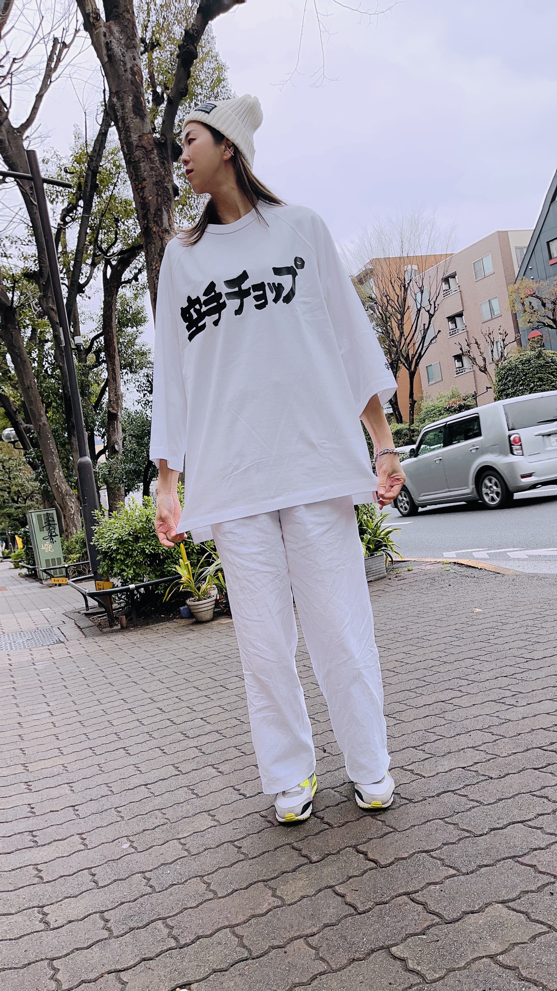 ◆海外でも人気！【空手チョップ】おもしろロゴ漢字Ｔシャツ誕生秘話