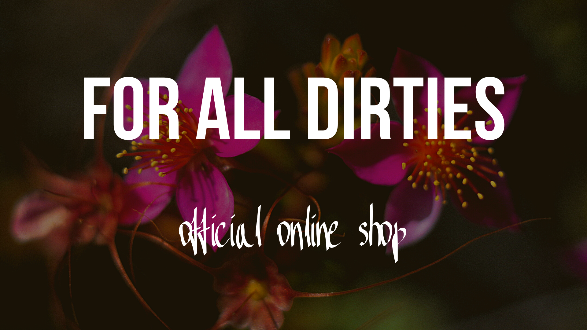"for all dirties official online shop" 開店のごあいさつ