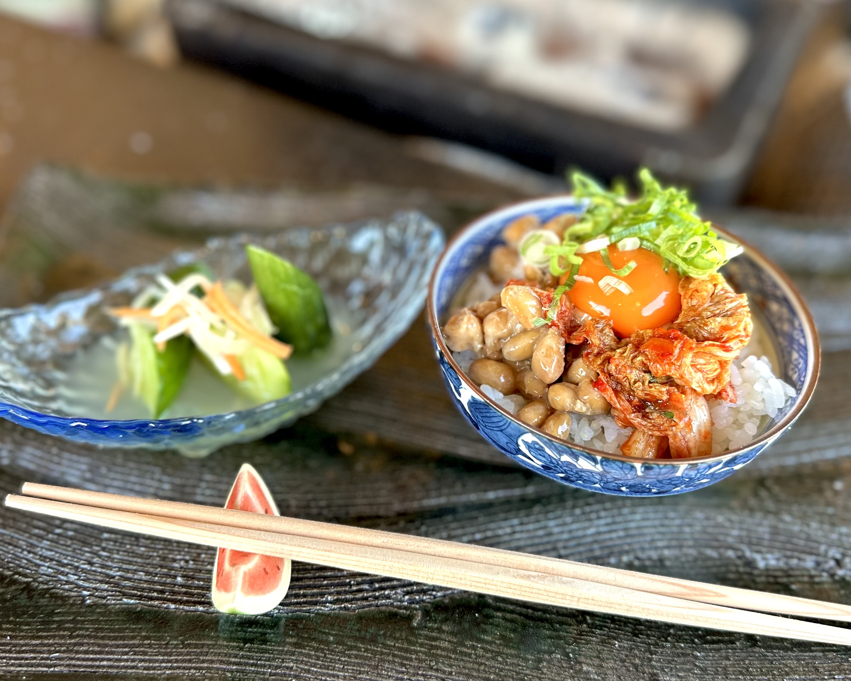キムチ納豆ご飯！