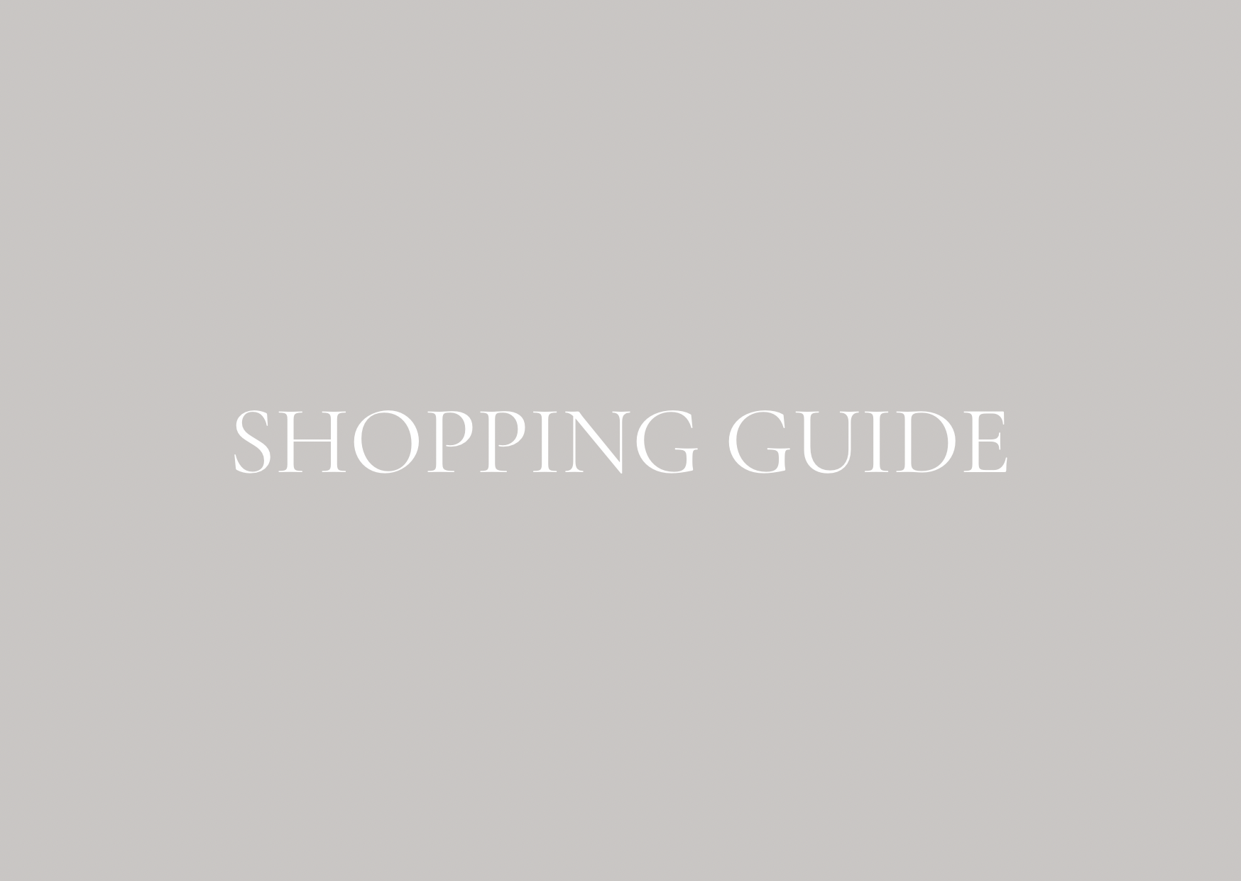 Shopping Guide｜ショッピングガイド