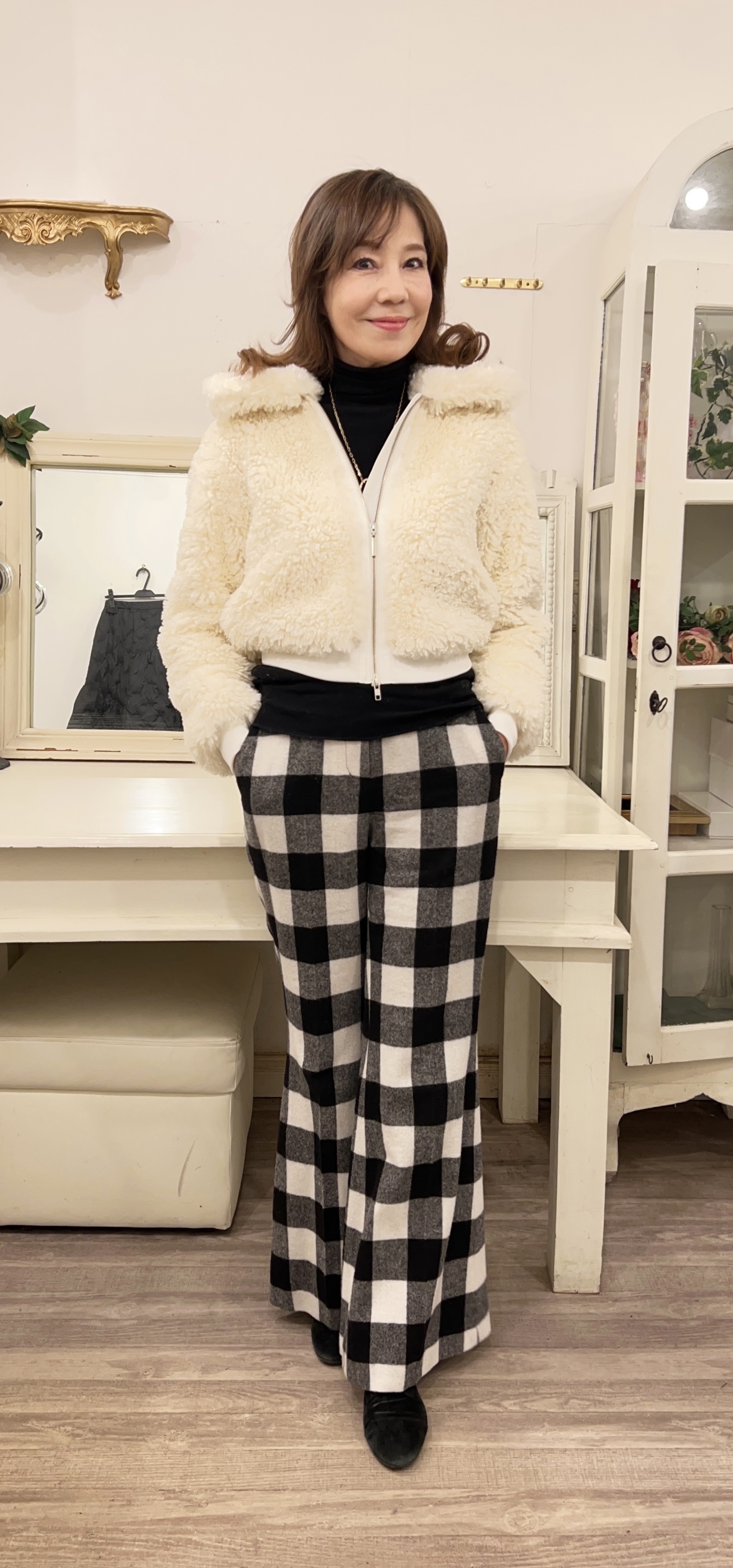 Adonisisのボアショートブルゾン♡