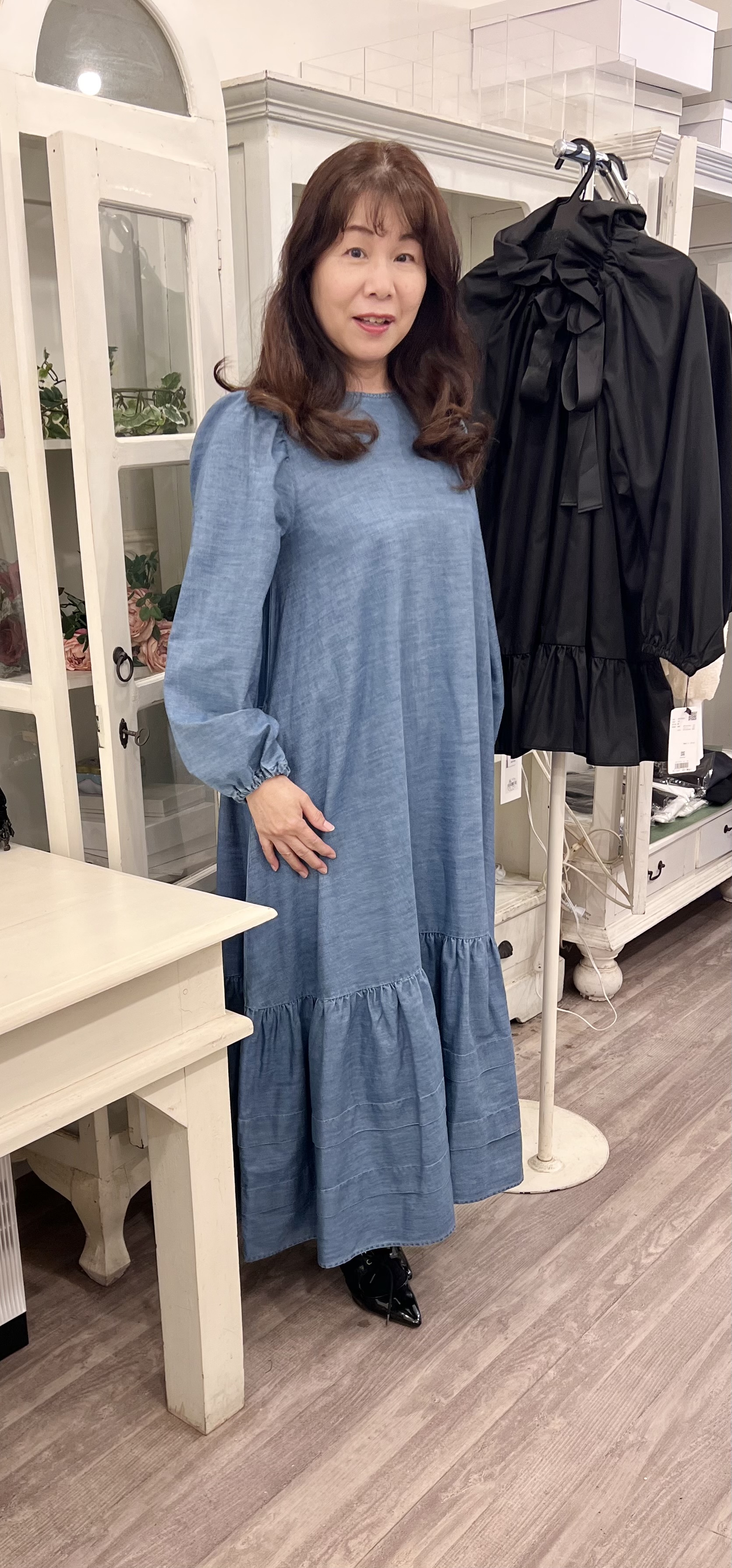 お客様がモデル〜ロングデニムワンピース♡