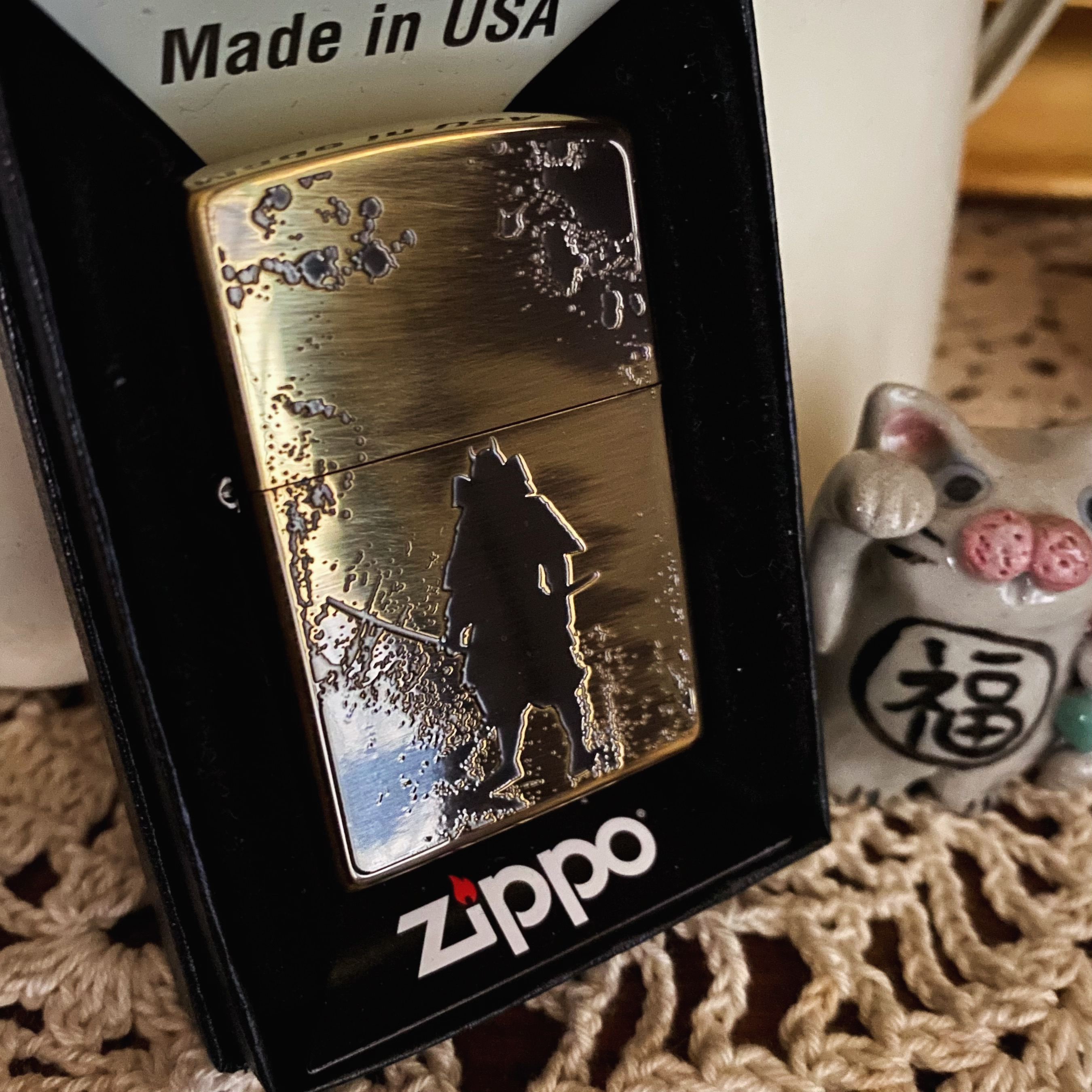 和柄ZIPPO！アンティーク加工で雰囲気出てます！！