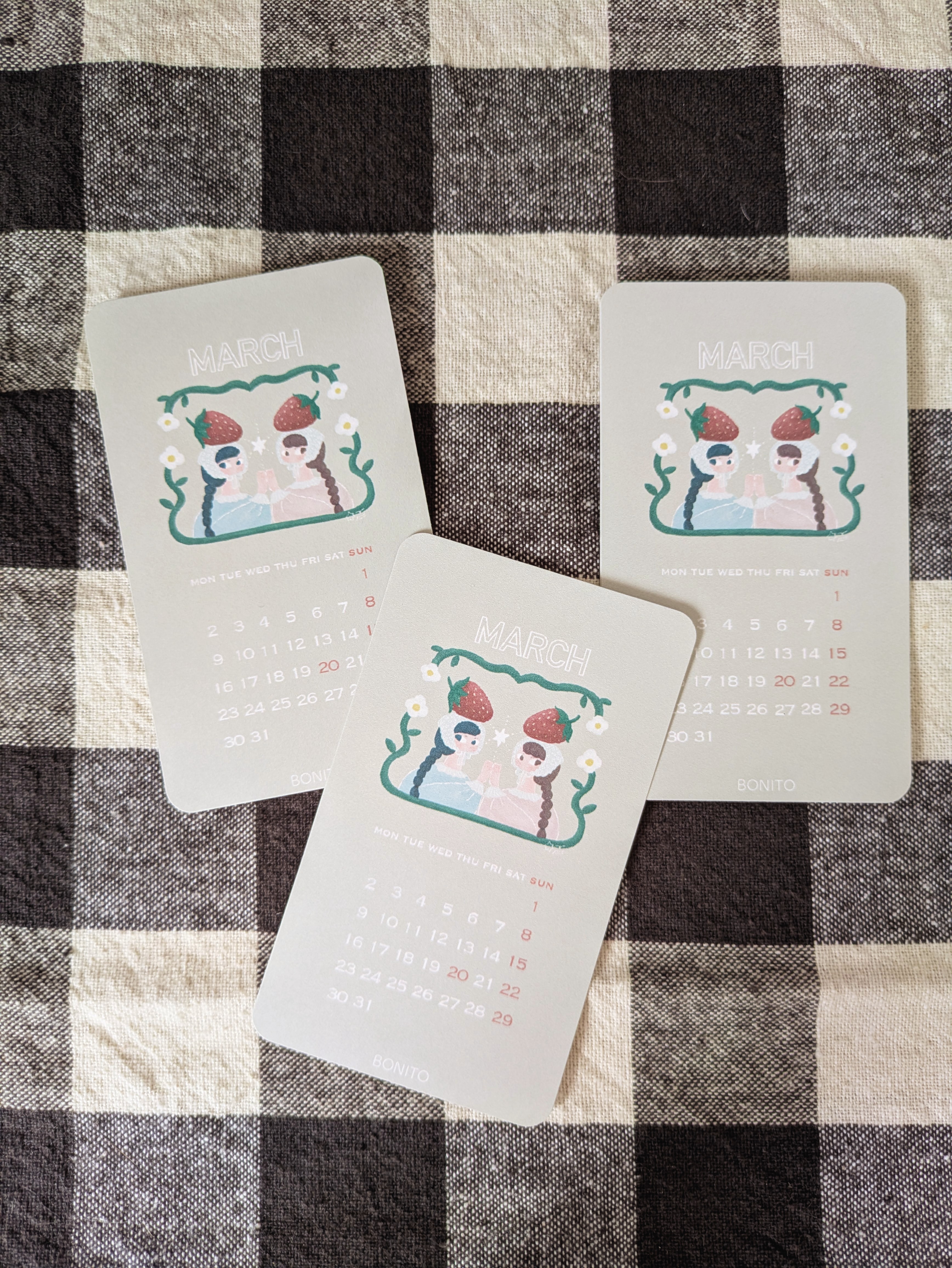 3,000円以上お買い上げの方にミニカレンダープレゼント