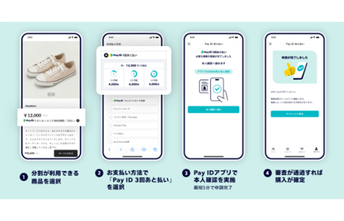 分割手数料・無料の「Pay ID 3回あと払い」が利用できるようになりました。