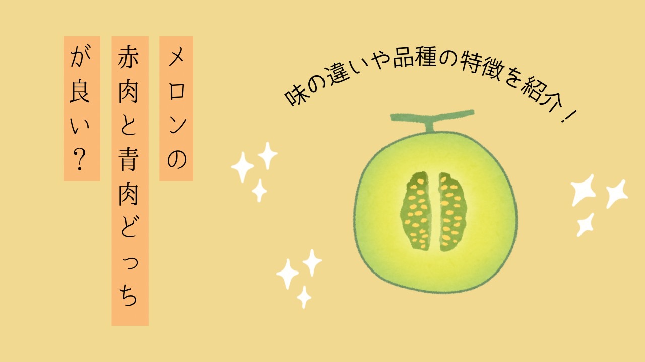 メロンの赤肉と青肉どっちが良い？味の違いや品種の特徴を紹介！