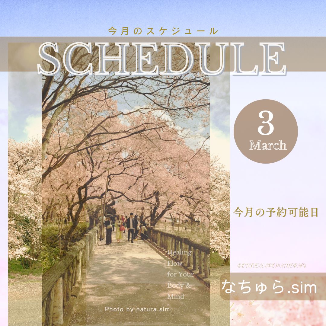 3月のスケジュール