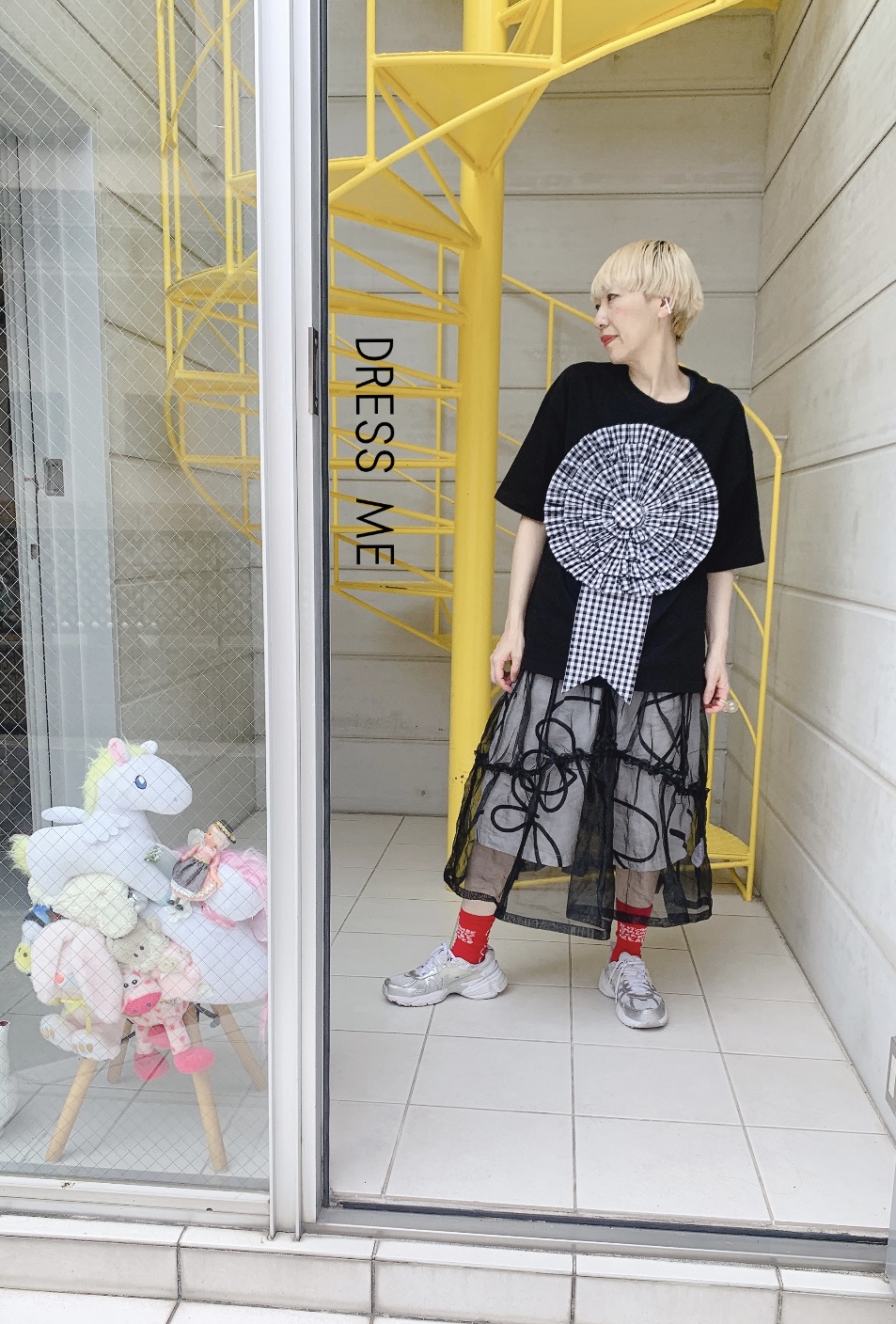 T shirt  POPUP "DRESS ＭＥ"