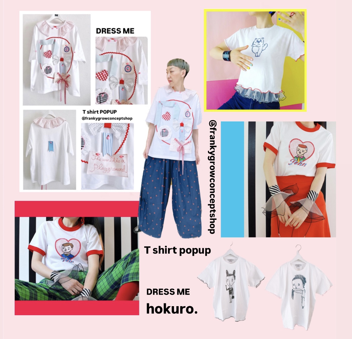 T shirt POP UP DRESS ME & hokuro.