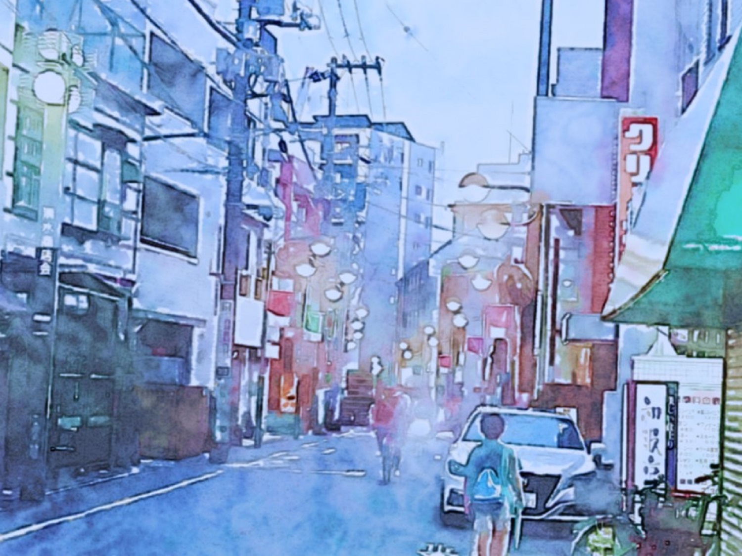 作品例　☂️夕立の予感☂　　街中で撮った何気ない1枚だってアートになります🎵