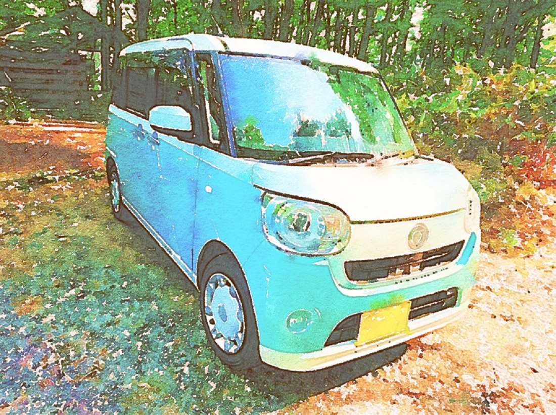 作品例 🚙おばあちゃんの車🚙 あなたの愛車との想い出を水彩画にしてみませんか?