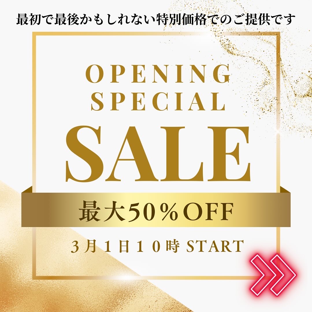 【赤字覚悟！】３日間限定特別セール！（3/1 10:00~3/3 23:59）