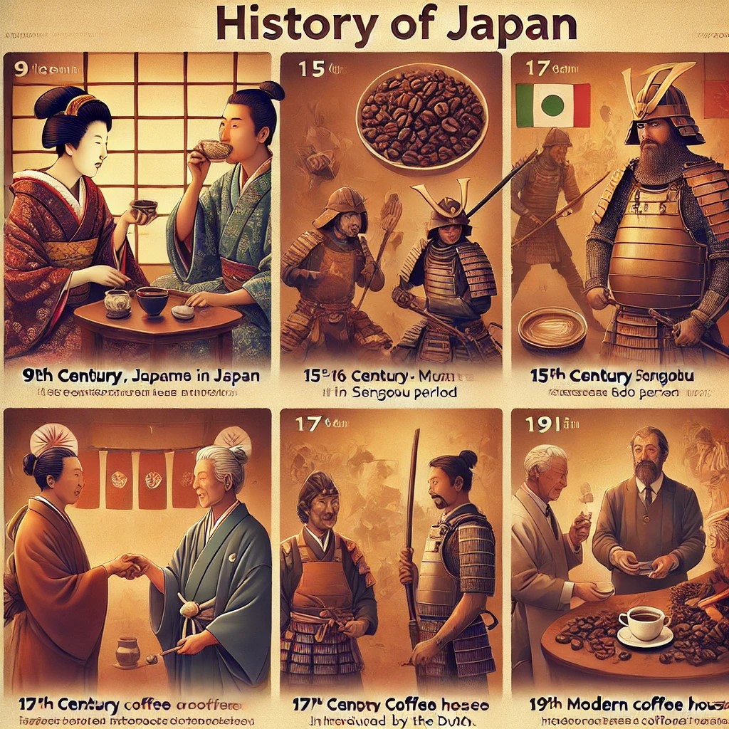 コーヒーと日本の歴史：時代を超えた一杯の旅