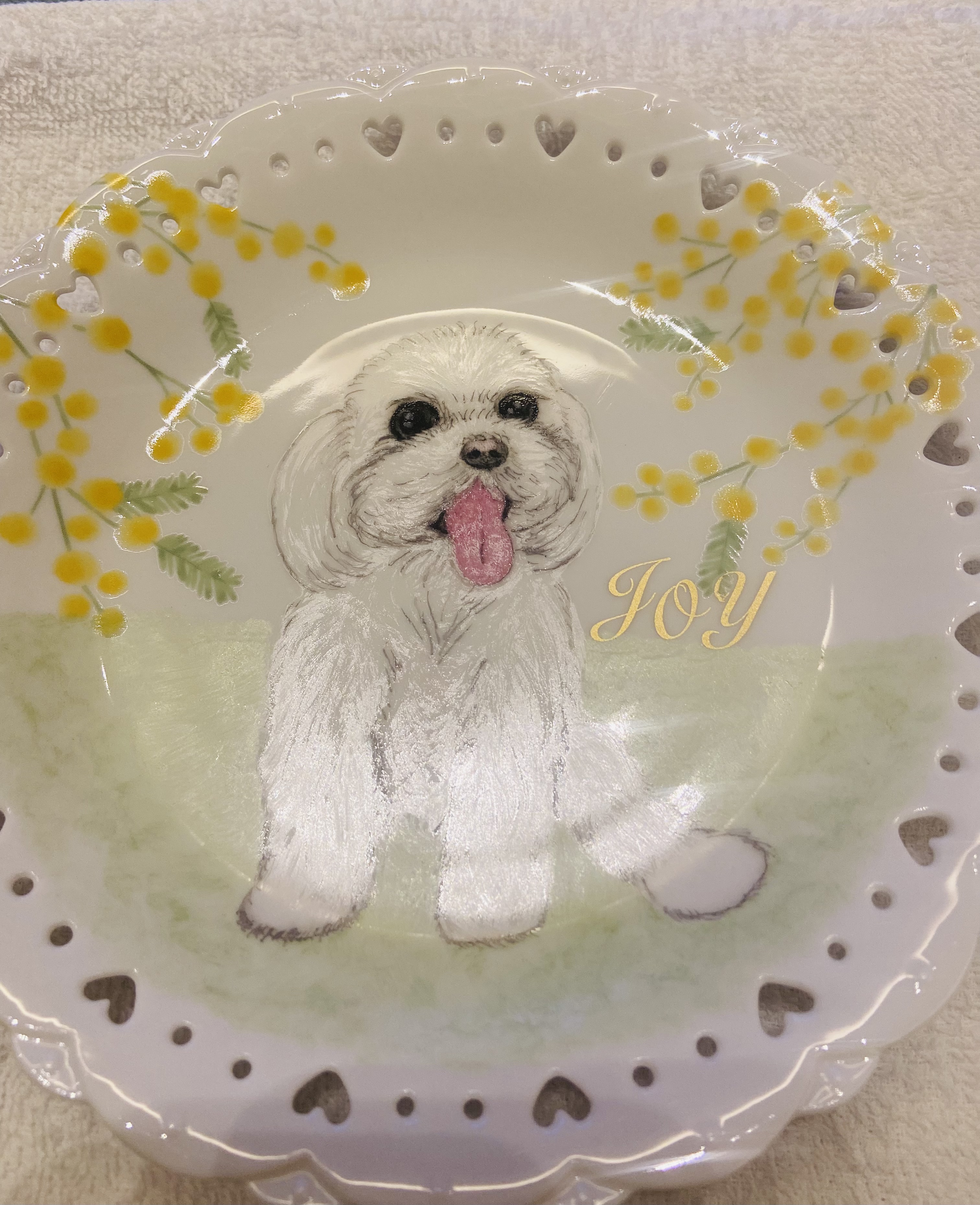 ポーセラーツで愛犬プレート🐶