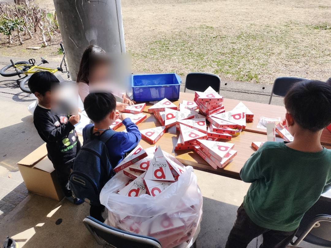 3月16日　移動式遊び場付きこども食堂　開催しました