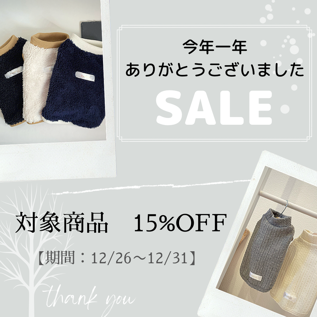年末SALEのお知らせ