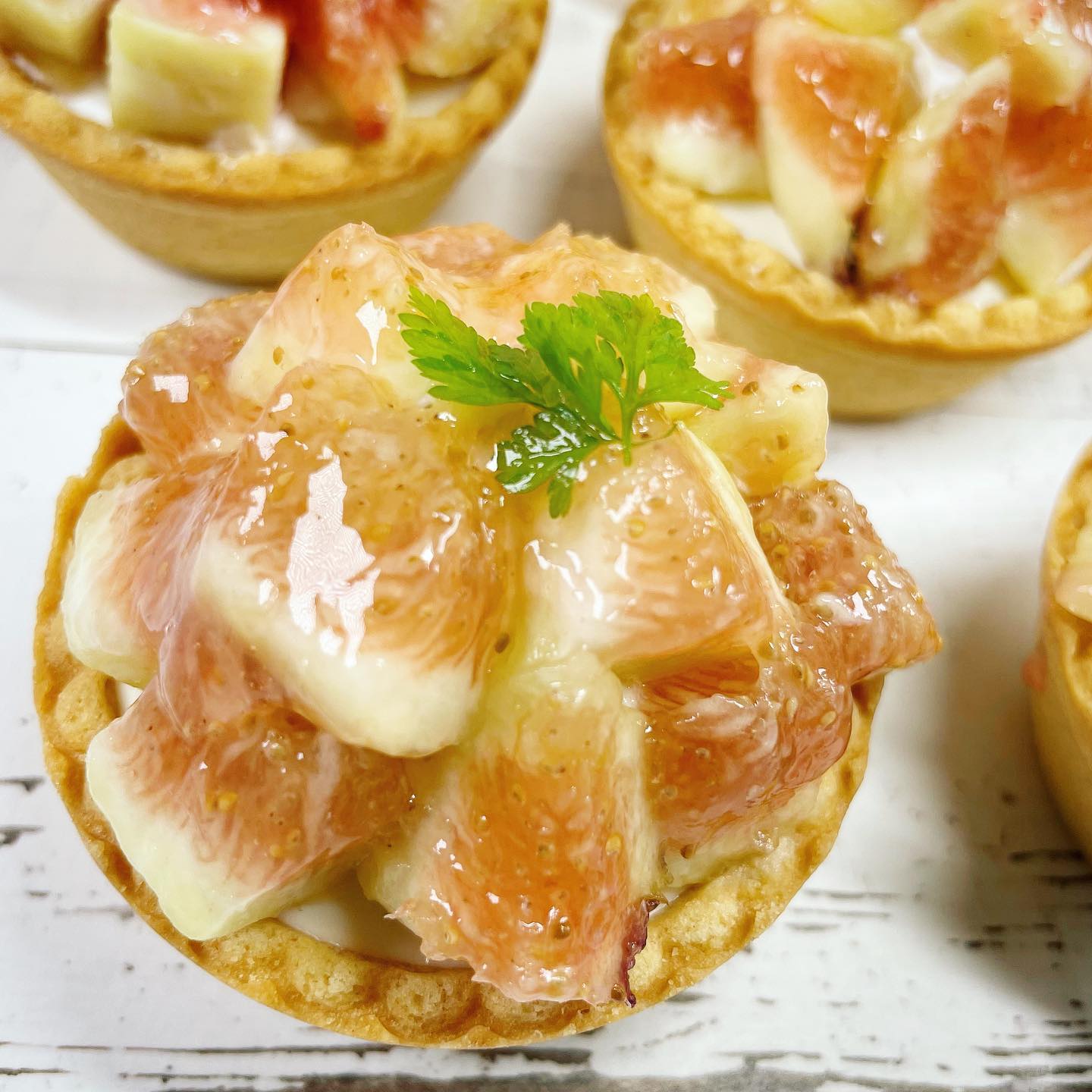 Tarte au fromage saignant aux figues