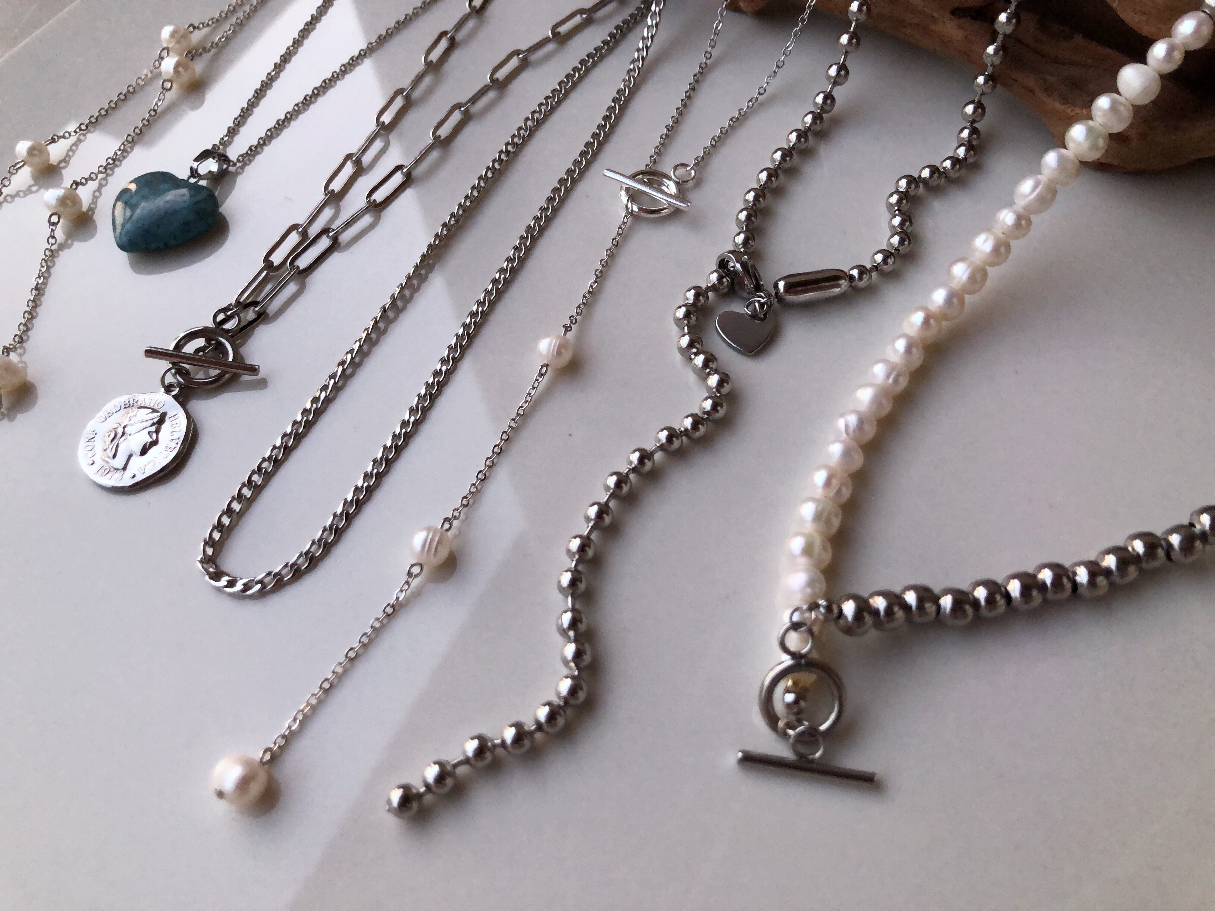 New silver necklace