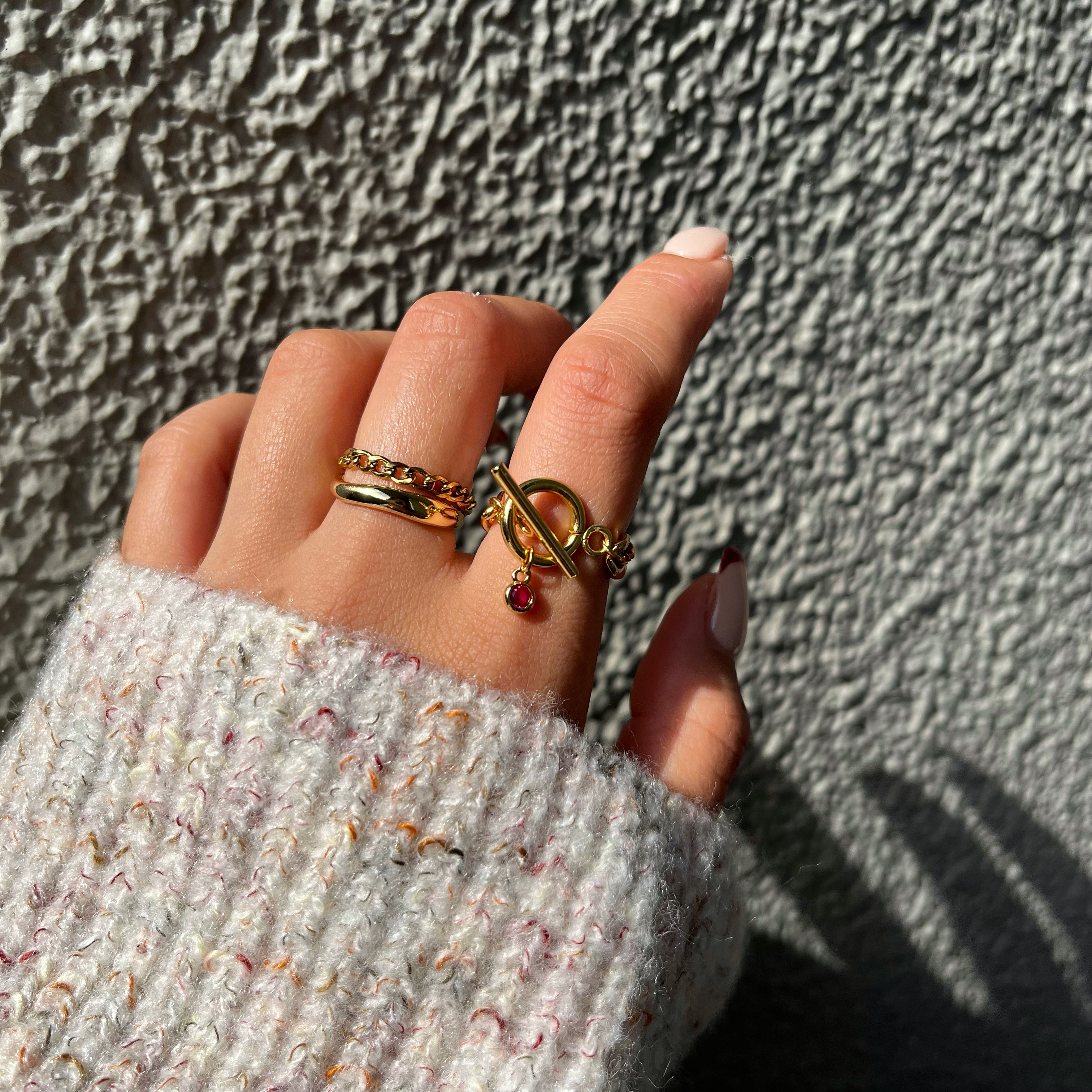 gold  chain ring💍