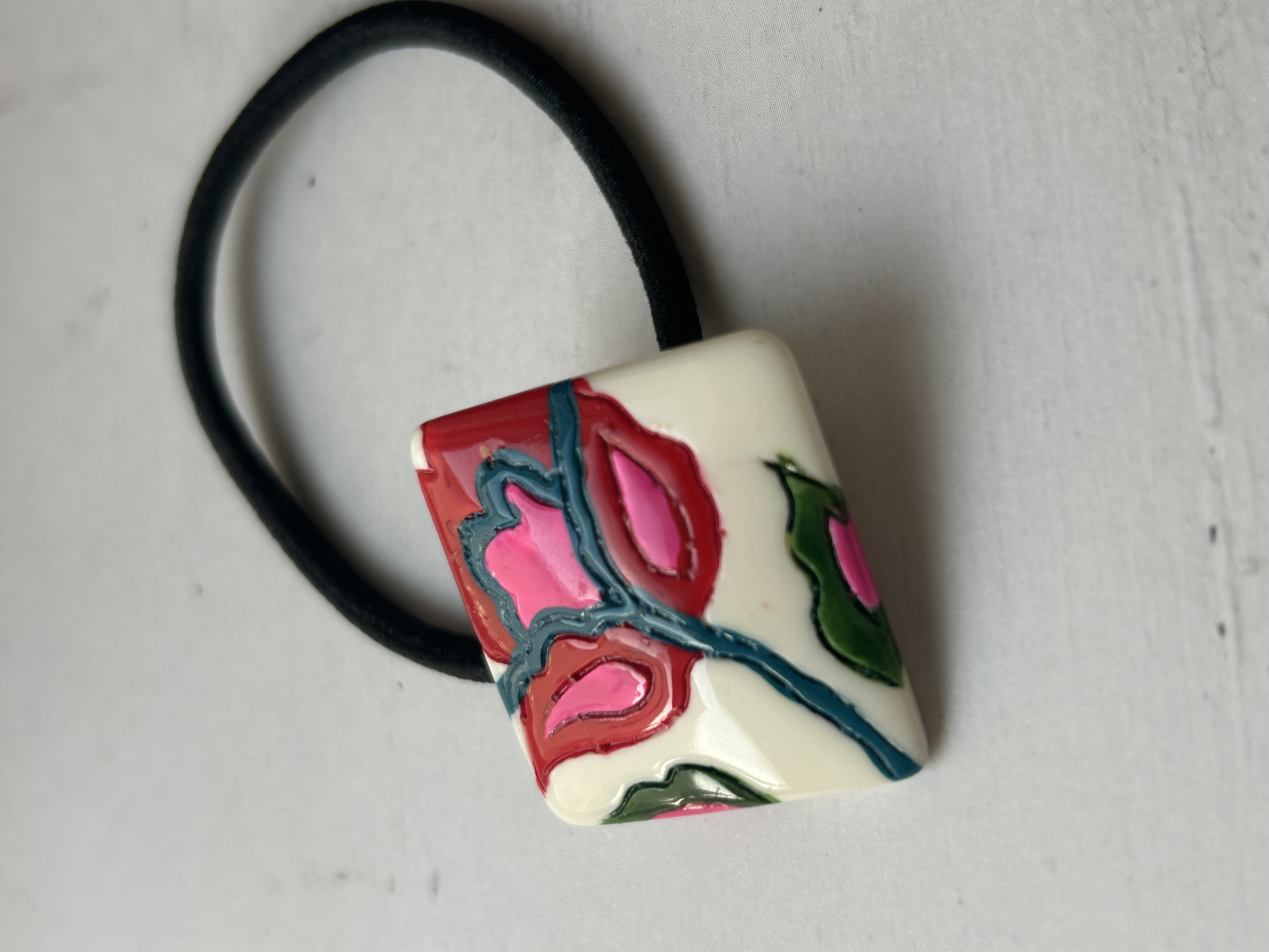 ヴィンテージフラワーヘアゴム