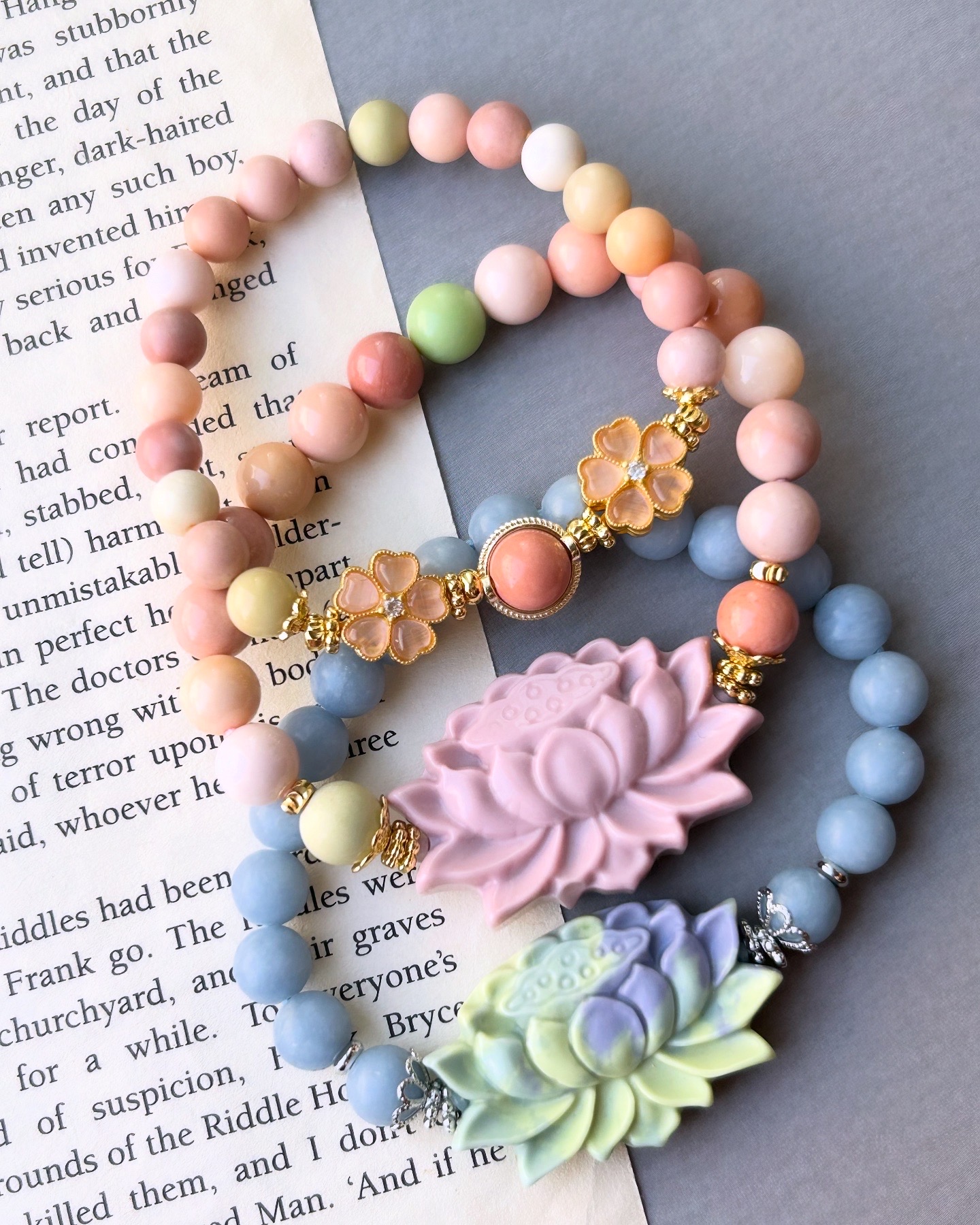 マカロンアラシャンデザインブレス3点