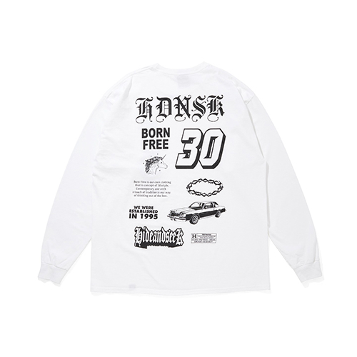 HIDEANDSEEK 25AW 30 L/S TEE(WHITE)発売開始