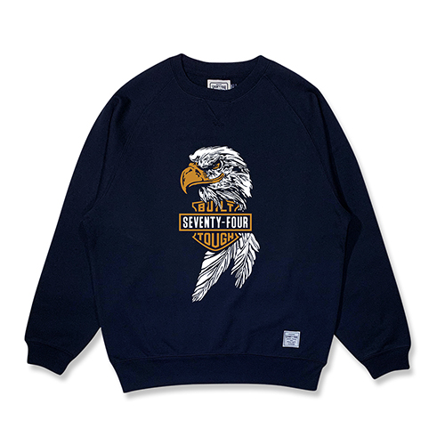 CREW NECK SWEAT SHIRT (EAGLE FACE)(NAVY)発売開始