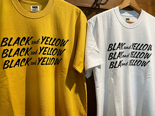 RATS 25SS BLACK AND YELLOW TEE発売開始