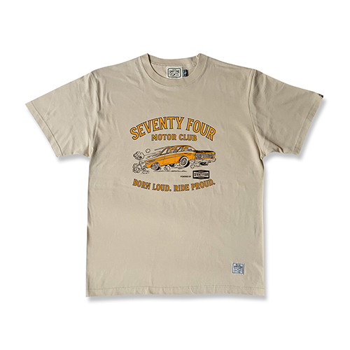 SEVENTY FOUR 25S T-SHIRT(MUSCLE CAR)(L.BEIGE)発売開始