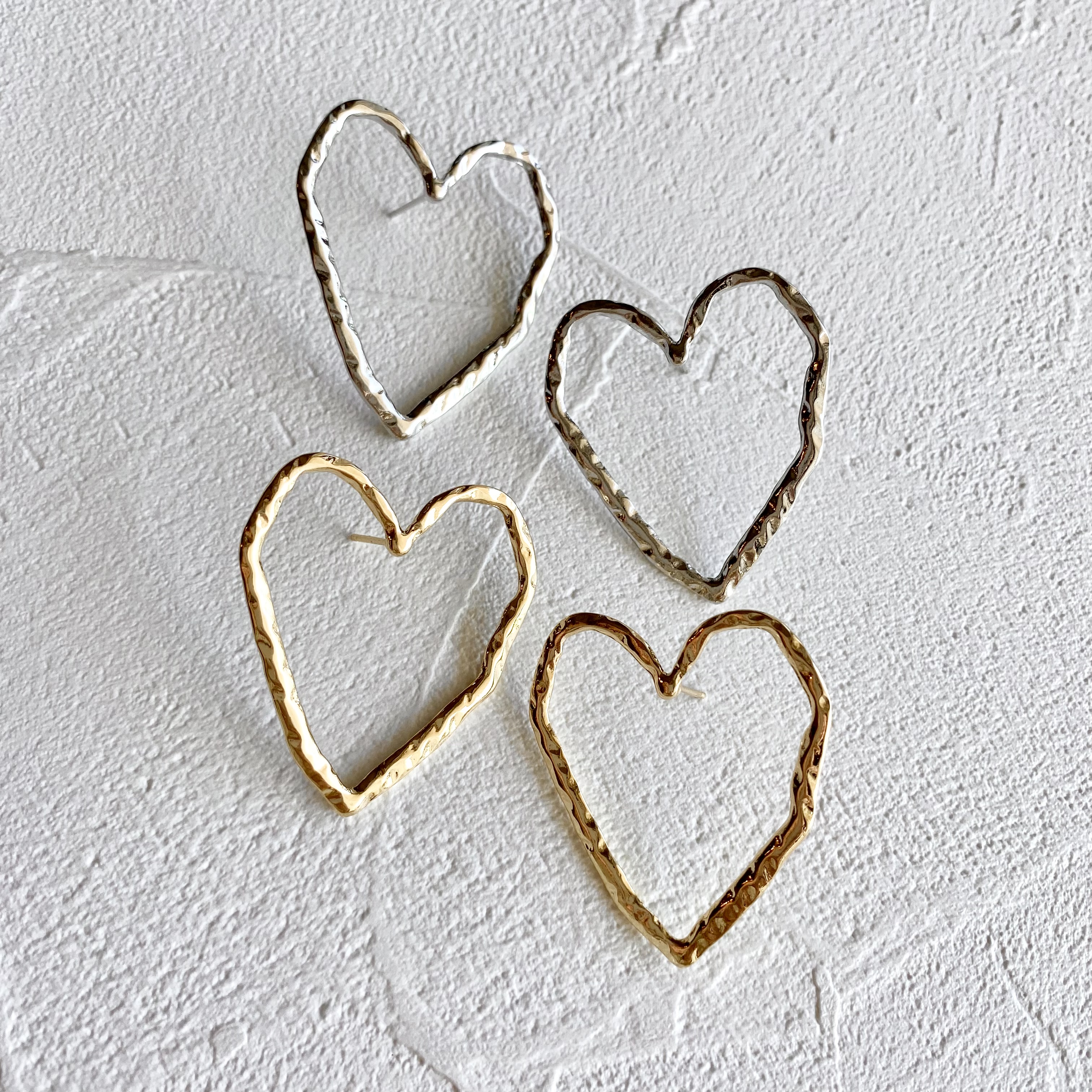 new arrival ビッグハートピアス