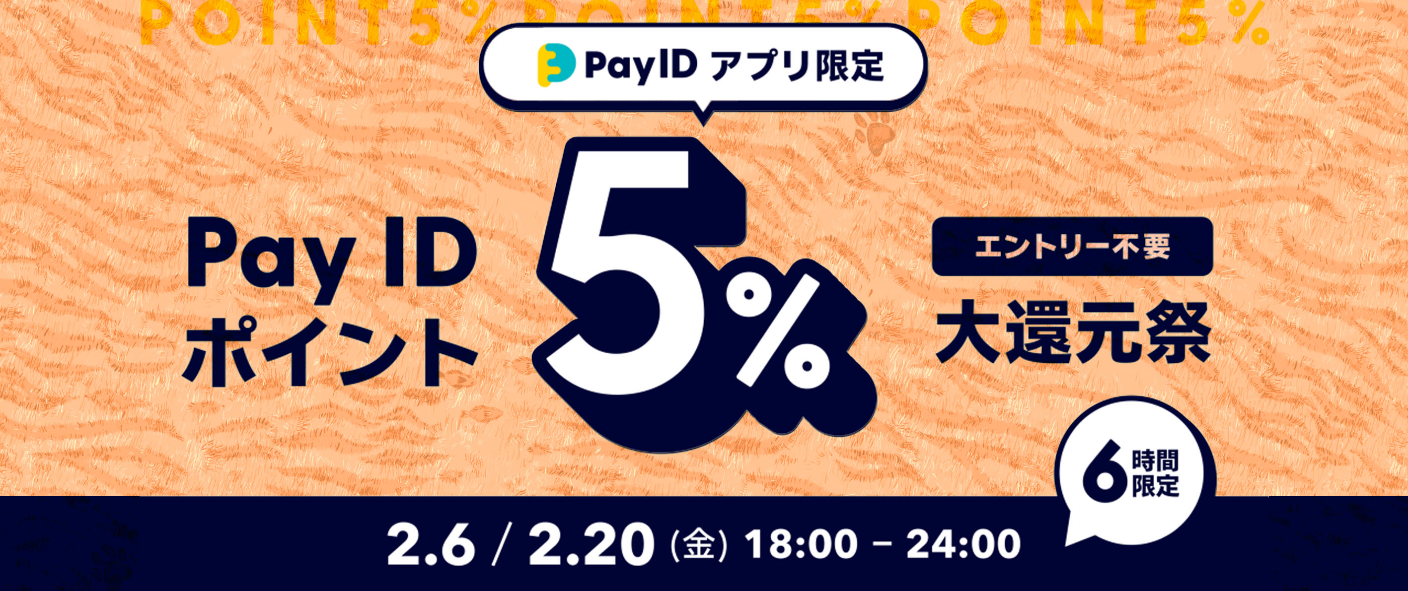 「Pay ID ポイント5％大還元祭」