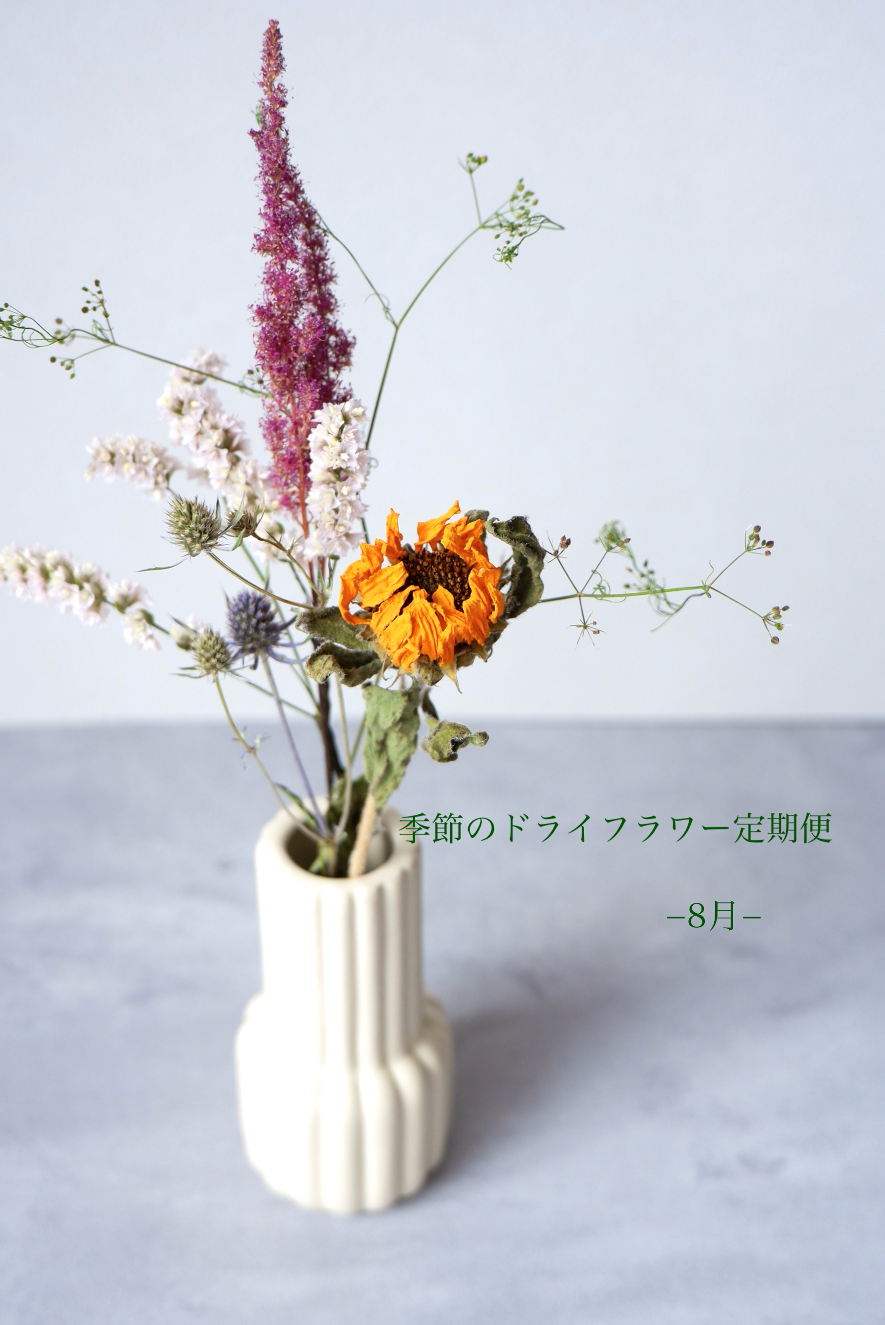 季節のドライフラワー定期便　8月