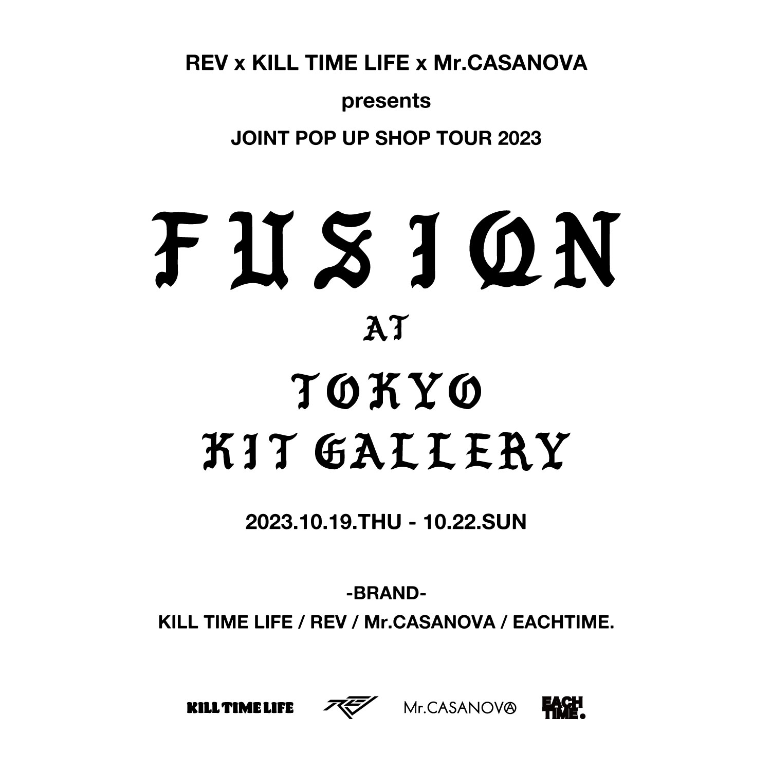 JOINT POP UP STORE EVENT “FUSION” at TOKYO2023