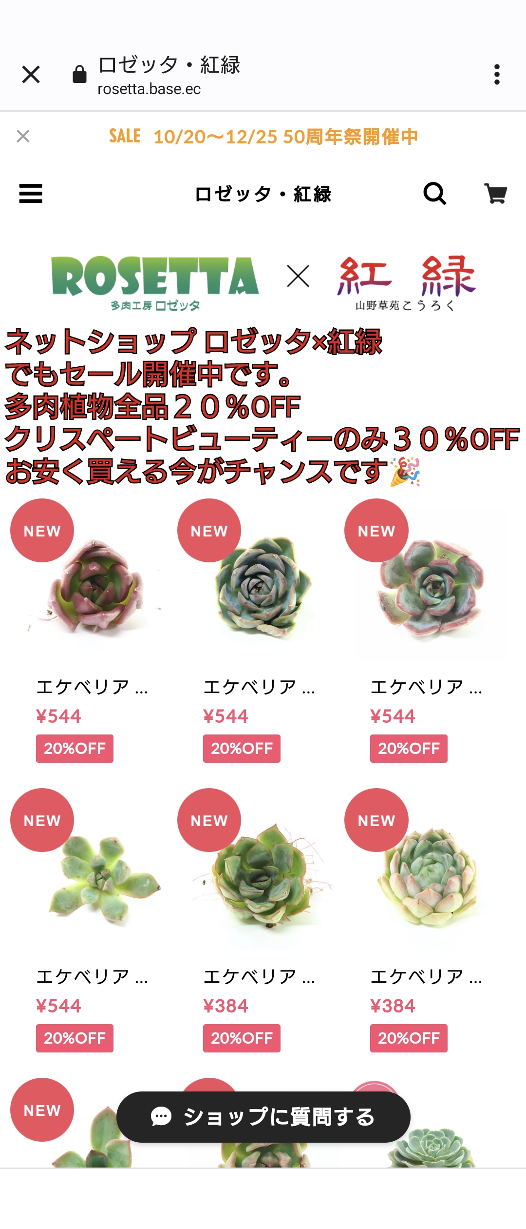 おかげ様で５０周年