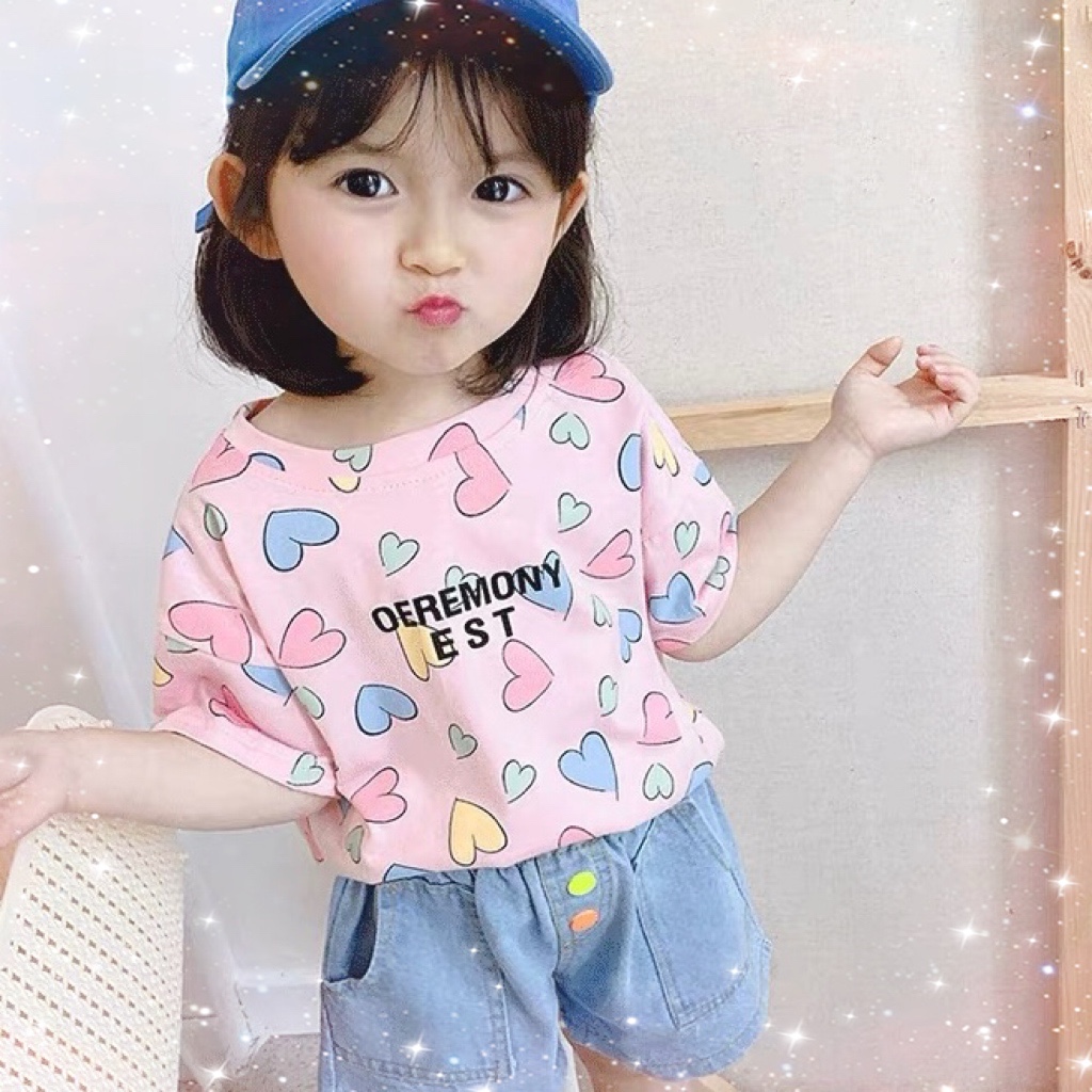 カラフルTシャツ　ハート♡