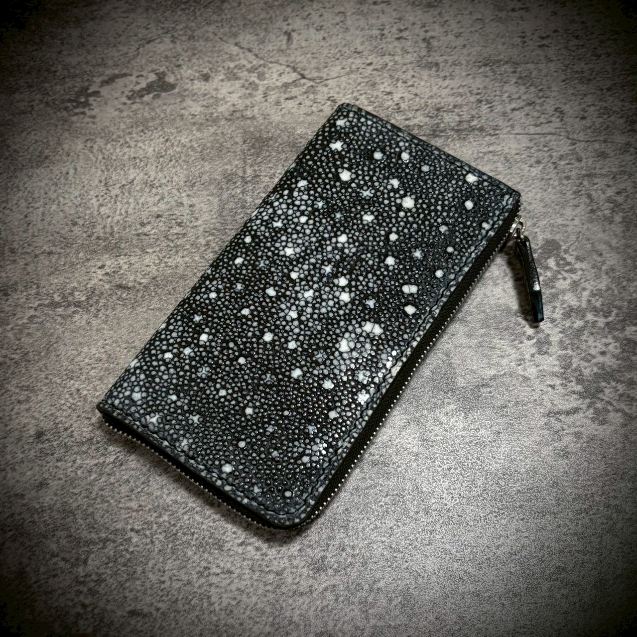 《セミオーダー作品》スタースティングレイ総手縫いL字ファスナー長財布！オンリーワン商品！