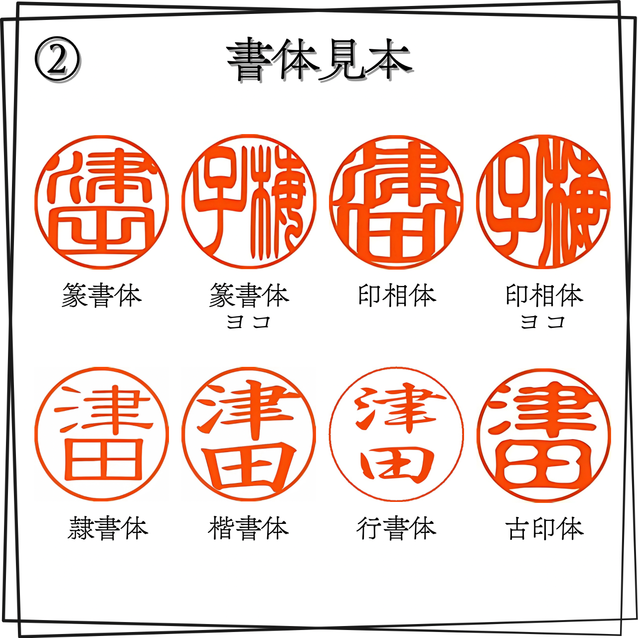 サイズの選び方・字入れ