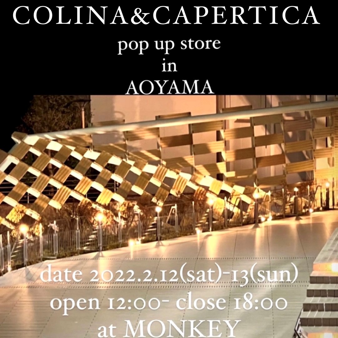 COLINA POP-UP STORE in AOYAMA  のお知らせ