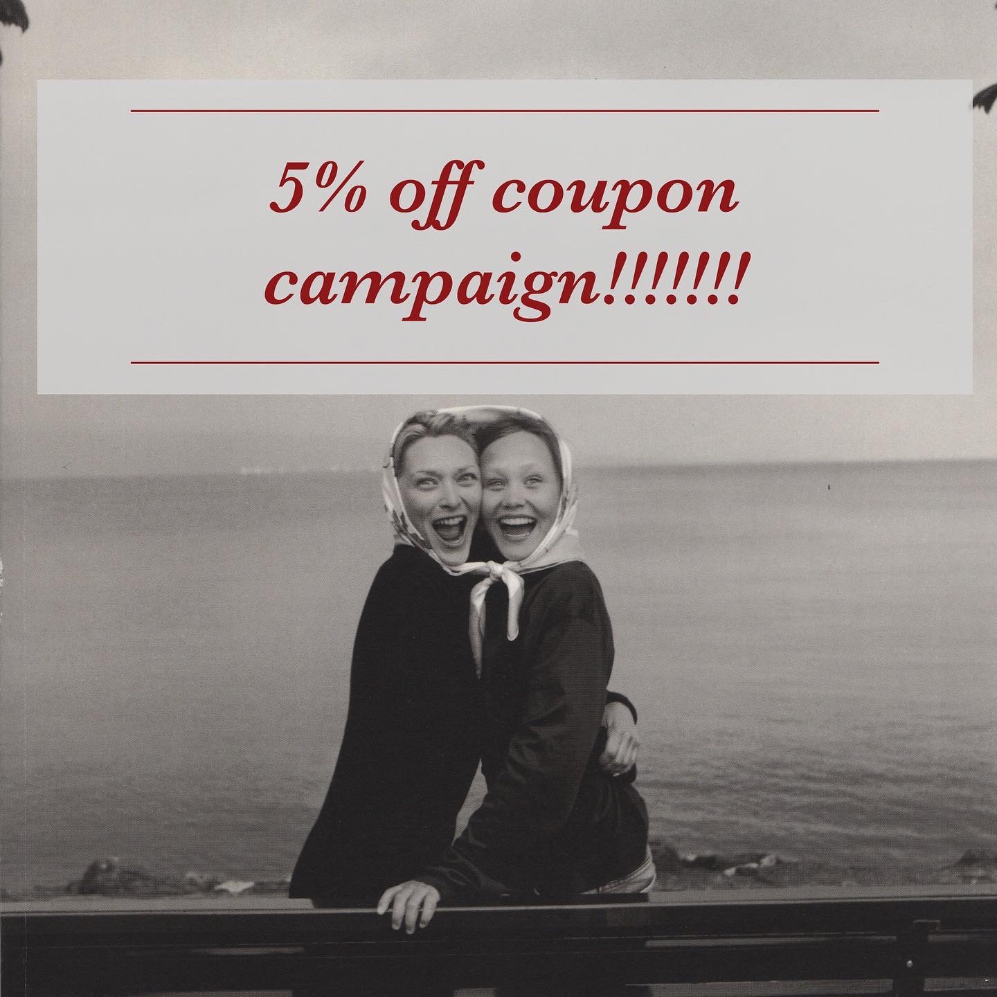 5%off coupon campaign!!