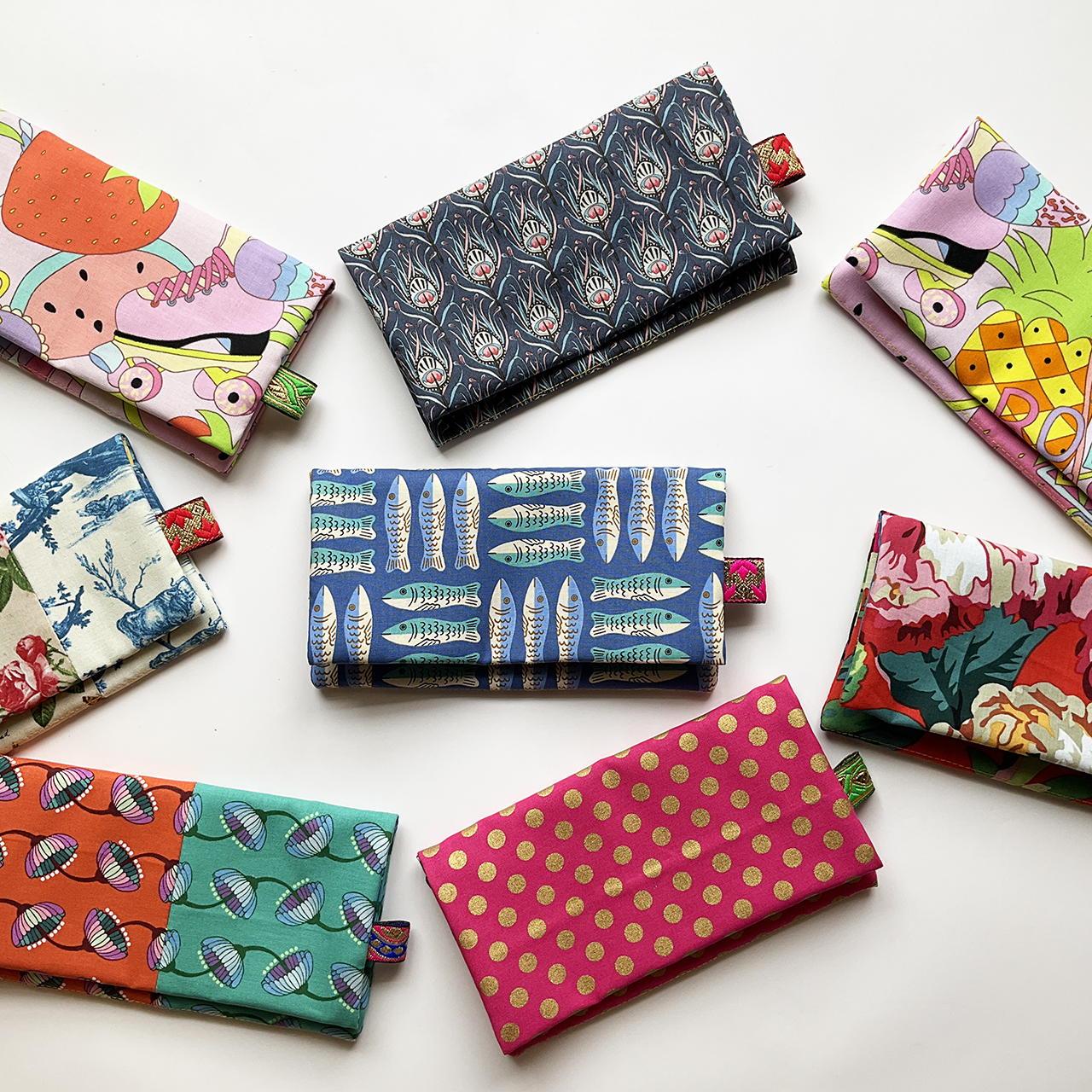 おめかし道中財布！　piottのヌノザイフ。　軽くて洗える布の長財布。