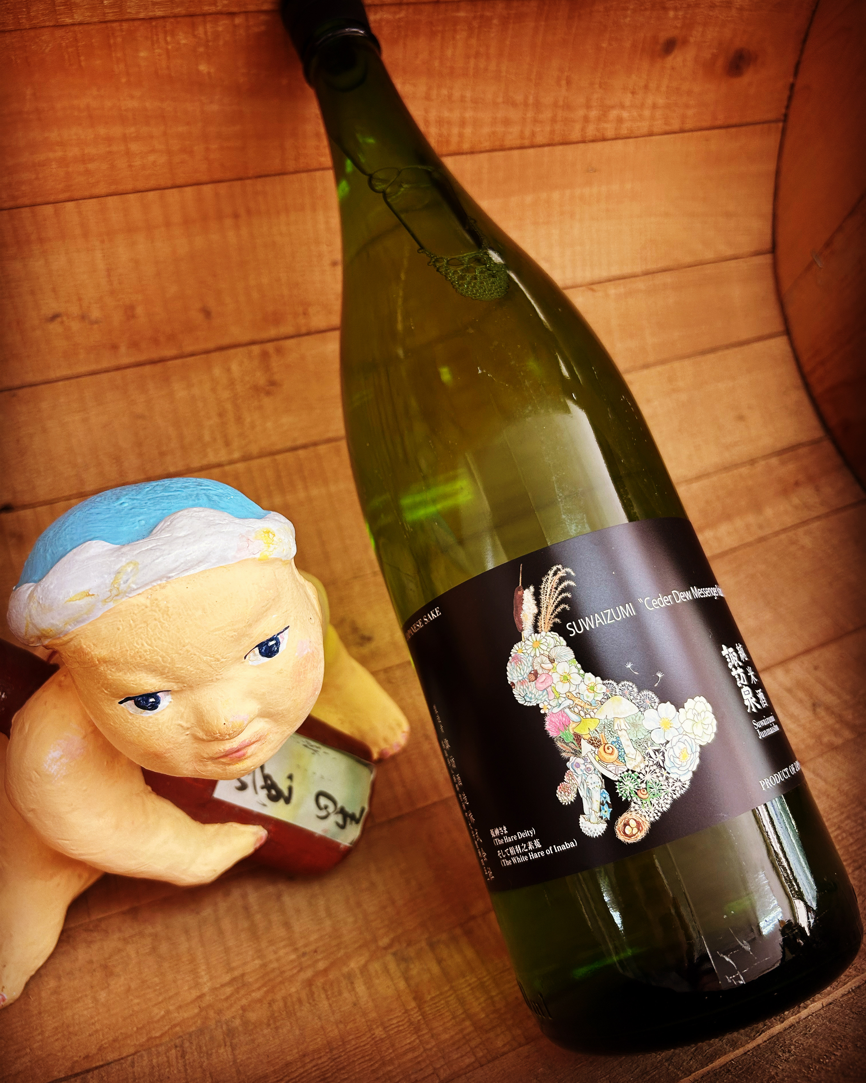 お中元たけなわ燗酒特集・・「諏訪泉　純米酒(うさぎラベル)」