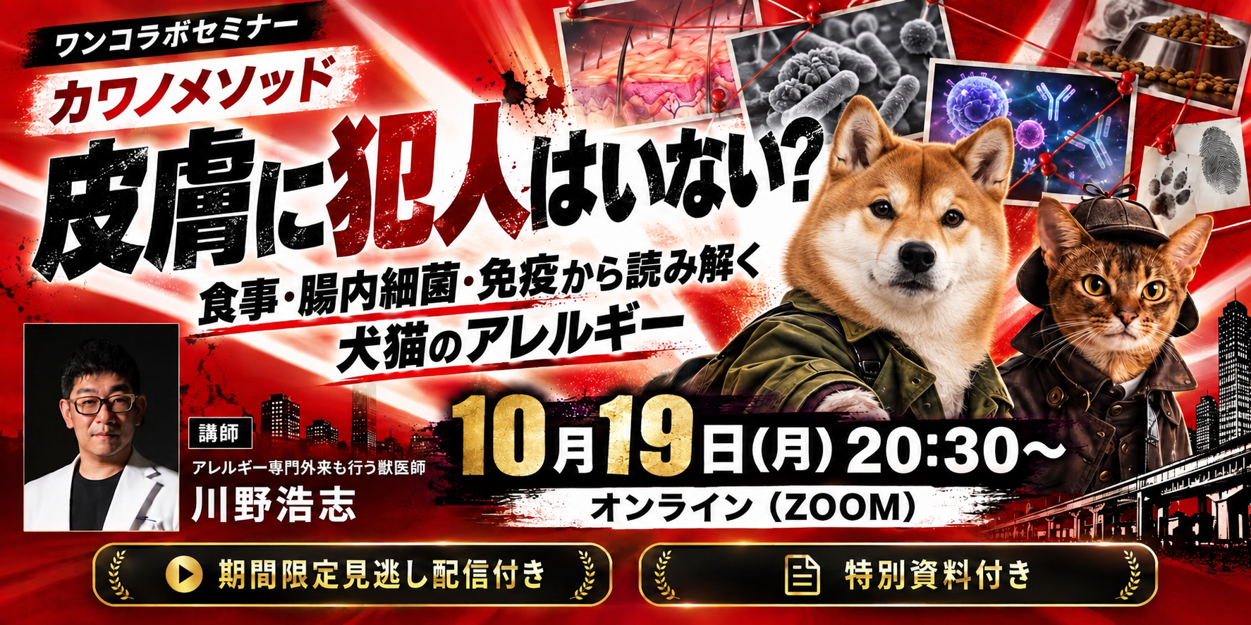 【10/19開催】「皮膚に犯人はいない?」くり返す犬猫のアレルギー・痒みの本当の原因とは