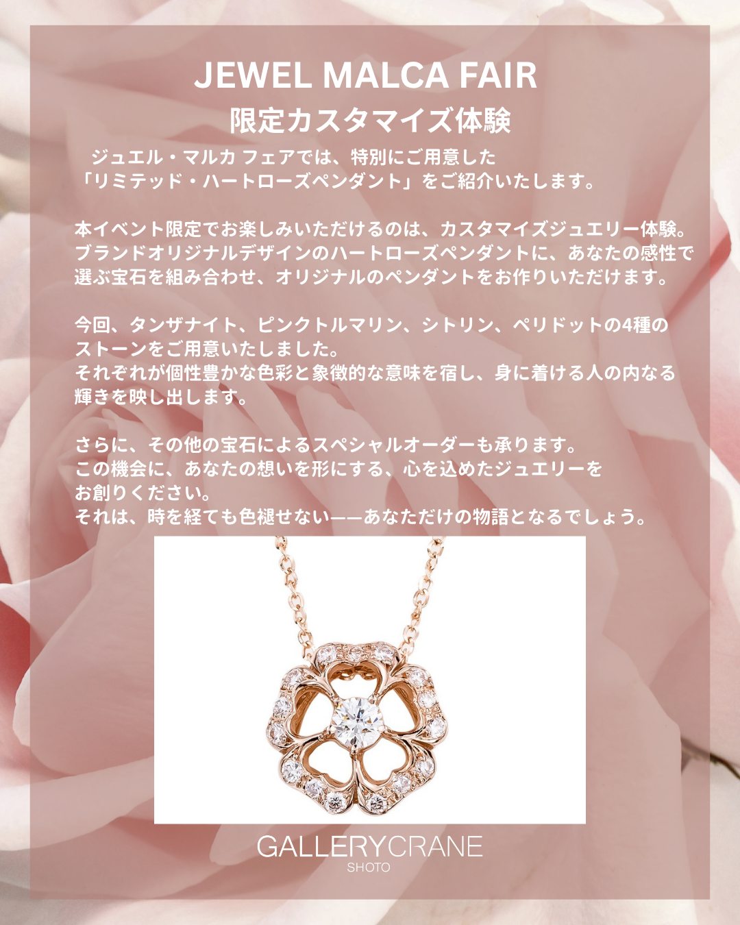 JEWEL MALCA FAIR 12th Anniversary -Rose theme-