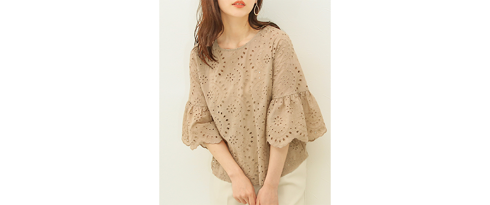 ＼楽天デイリーランキング第1位受賞／刺繍レース半袖ブラウスが公式にて38%OFF!!