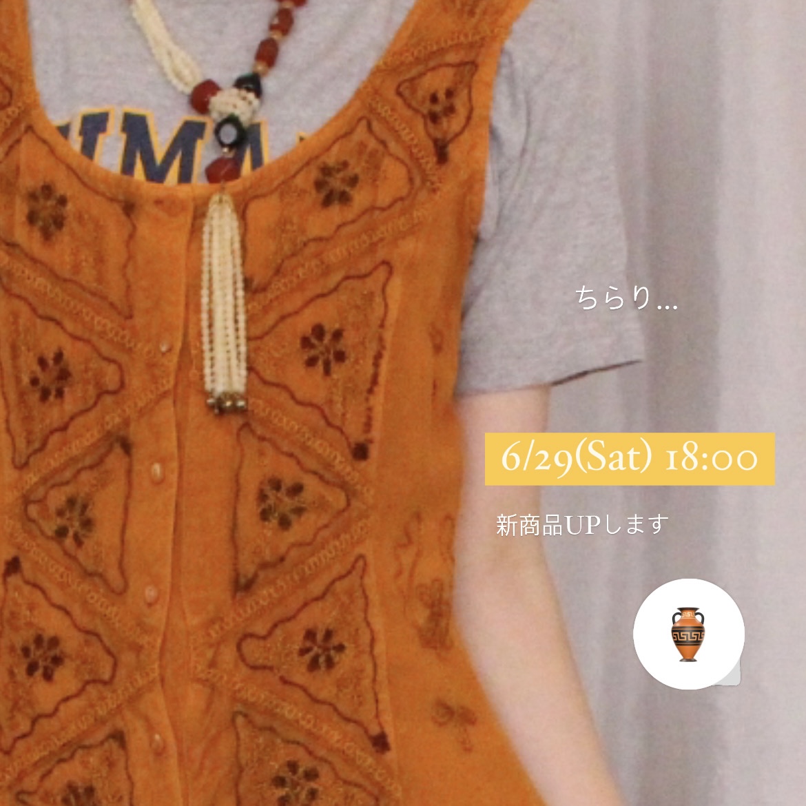 【 6/29(土) 18:00 】新商品UP🦢✨